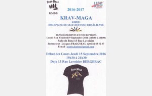 KRAV MAGA DÉFENSE BERGERAC (KMDB) 2016-2017 Nouvelle Discipline à l'USB 
