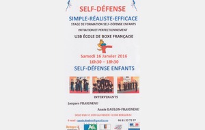 STAGE DE SELF-DÉFENSE ENFANTS à BERGERAC Samedi 16 Janvier 2016
